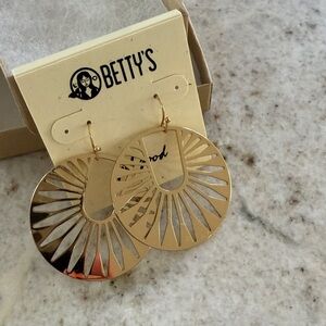 Gold Sunburst Earrings